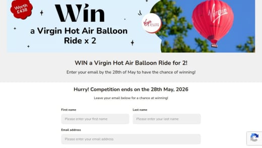 Virgin Hot Air Balloon Ride For Two