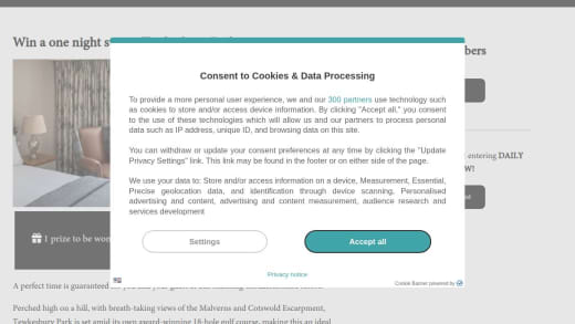 One Night Stay At Tewkesbury Park