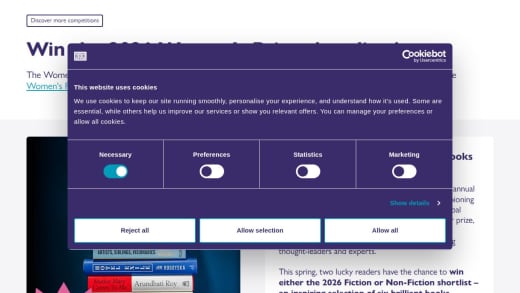 Women's Prize Shortlist Books, Pin Badge, and Tote Bag