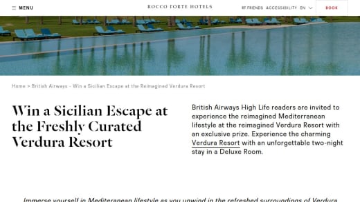 Two-Night Stay At Verdura Resort, Sicily