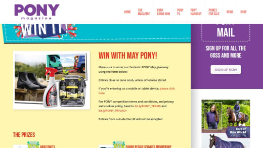 Pony Magazine May Giveaway Prizes