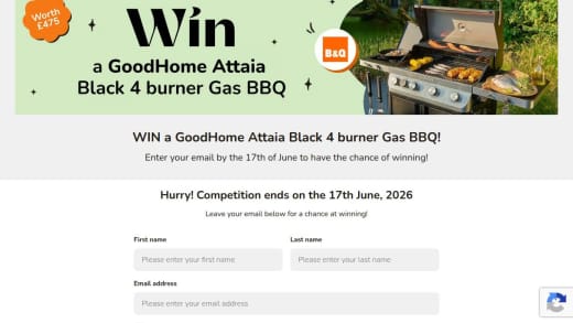 Goodhome Attaia Black 4 Burner Gas BBQ
