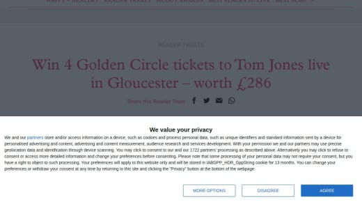 Golden Circle Tickets To Tom Jones Live Concert