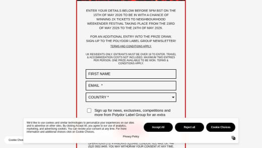 Neighbourhood Weekender Festival Tickets