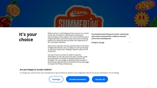 Capital's Summertime Ball Package