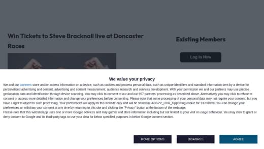 Doncaster Races Admission Tickets for Steve Bracknall Event