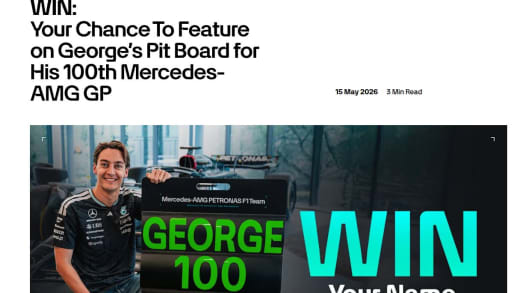 Feature on George Russell's Pit Board