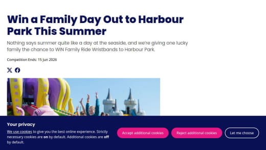 Family Ride Wristbands To Harbour Park