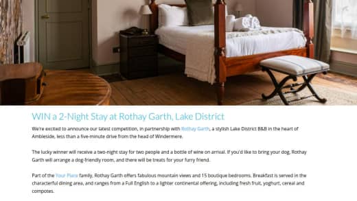 Two-Night Stay For Two At Rothay Garth Lake District