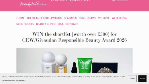 Shortlisted CEW Beauty Awards Products Collection