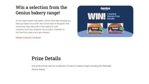 Selection From The Genius Bakery Range