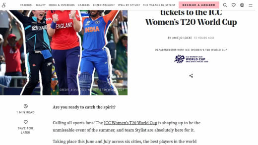 Hospitality Tickets To Women's T20 World Cup