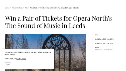 Two Tickets To The Sound Of Music On Stage