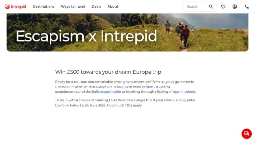 European Intrepid Small Group Trip Voucher