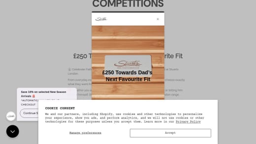Gift Card For Stuarts London