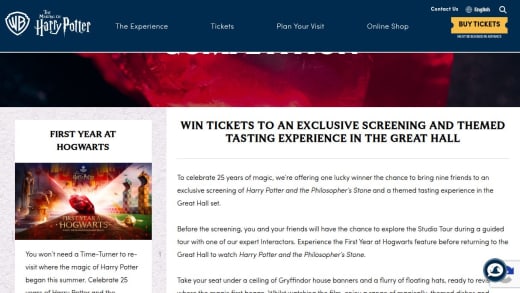 Harry Potter Studio Tour Experience with Film Screening and Themed Food