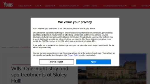 One-Night Stay and Spa Treatments at Slaley Hall