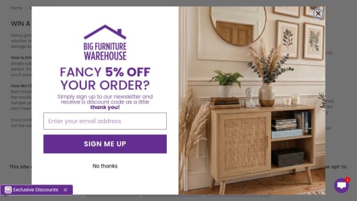 Furniture Warehouse Voucher