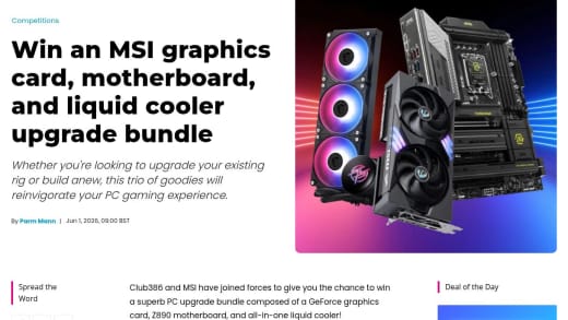 MSI PC Upgrade Bundle (Graphics Card, Motherboard, and AIO Cooler)