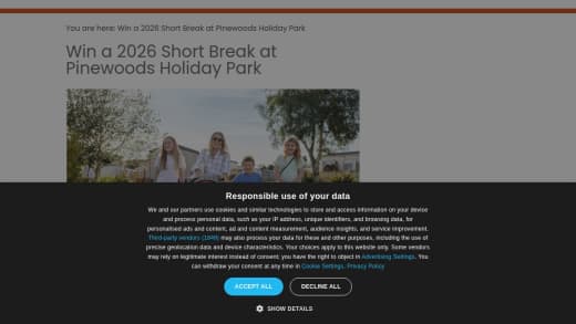 Short Break At Pinewoods Holiday Park