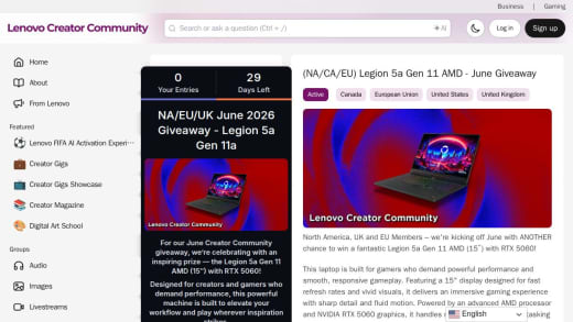 Lenovo Legion 5a Gen 11 AMD Laptop