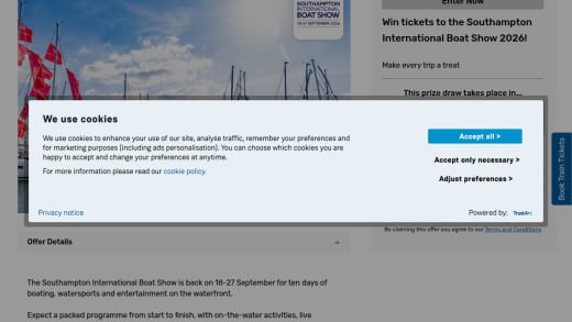 Tickets To The Southampton International Boat Show 2026