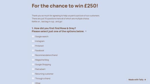 Gift Voucher for Rose & Grey