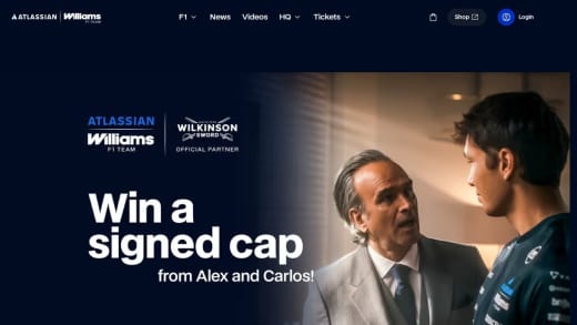 Atlassian Williams F1 Team Cap Signed By Alex And Carlos