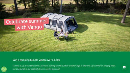 Vango Camping Package and Campsite Stay
