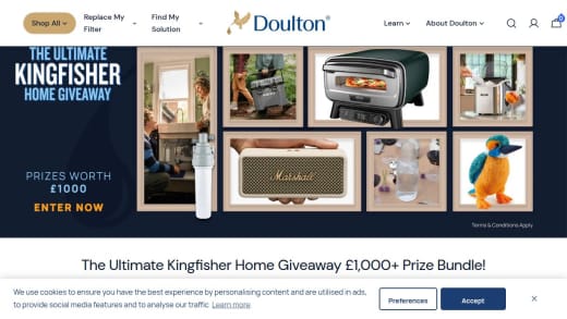 Home Bundle with Water Filter, Air Fryer, Speaker, and Cooler