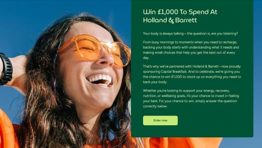 Shopping Voucher for Holland & Barrett