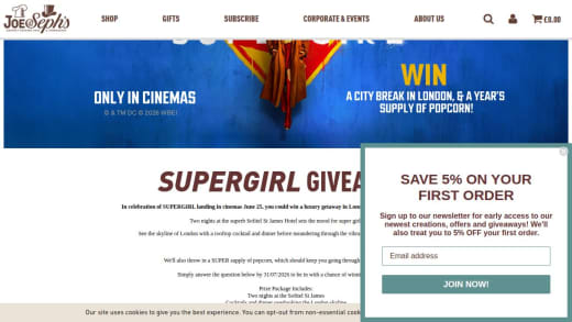 Luxury London Getaway and Popcorn Subscription