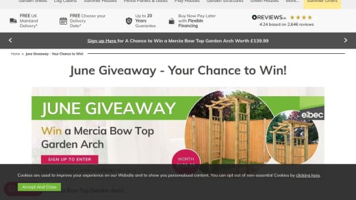 Mercia Bow Top Garden Arch