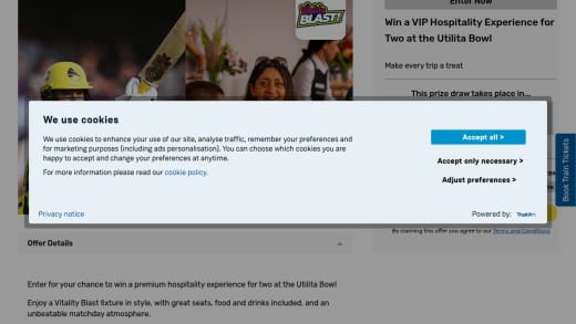 VIP Hospitality Experience for Two at The Utilita Bowl
