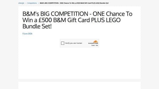B&M Gift Card and Lego Set Bundle