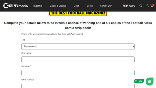 Football Kicks Comic-Strip Book