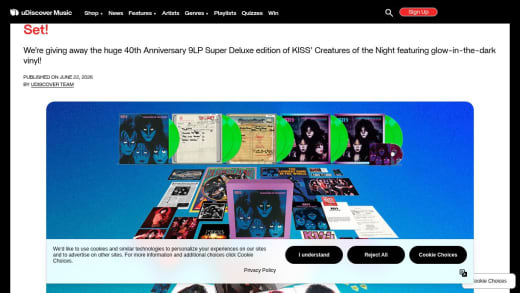 KISS Creatures Of The Night 9LP Vinyl Set