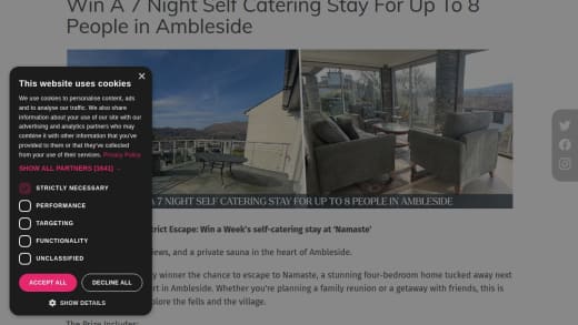 Seven Night Self Catering Stay In Ambleside