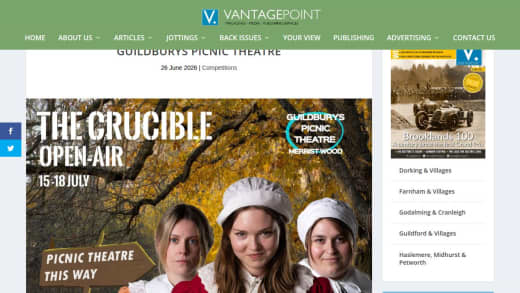 Two Tickets To Theatre Under The Stars At Guildburys Picnic Theatre