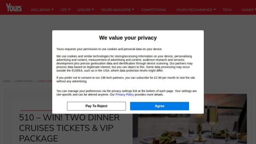 VIP London Dinner Cruise Experience for Two