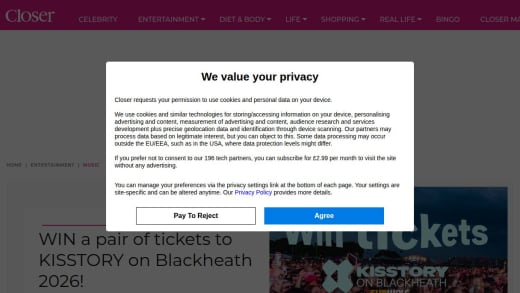 Pair of Tickets to Kisstory on Blackheath