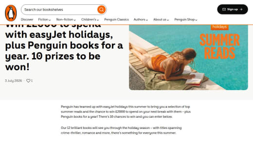 EasyJet Holiday Credit and Penguin Books
