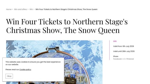 Four Tickets To The Snow Queen Christmas Show