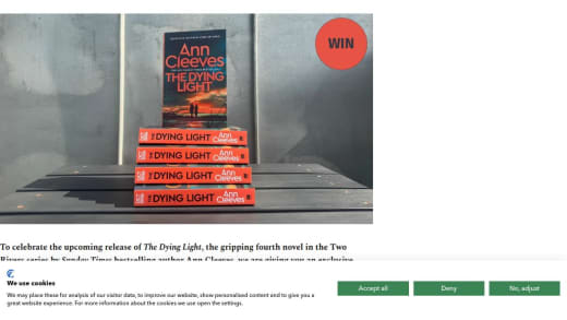 Early Proof Copy Of The Dying Light By Ann Cleeves