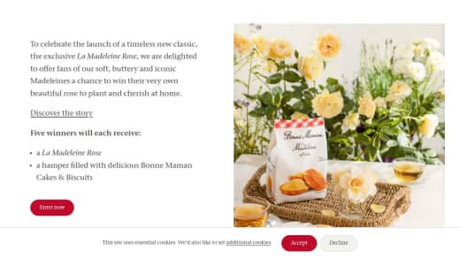 La Madeleine Rose And Bonne Maman Hamper