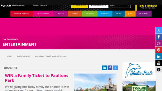 Family Ticket To Paultons Park