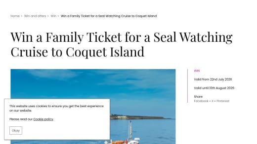 Seal Watching Cruise Family Ticket