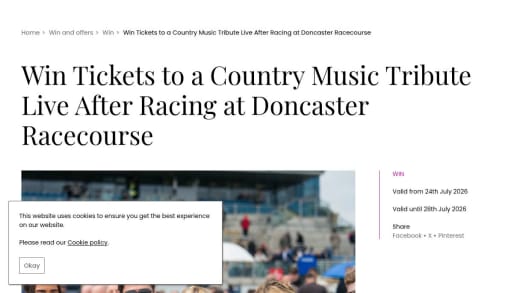 Tickets To Doncaster Horseracing And Live Country Music