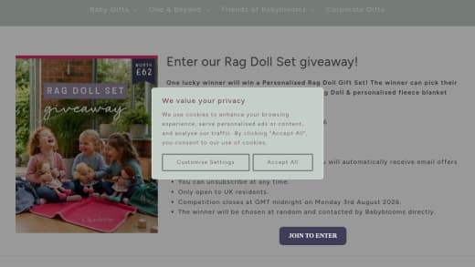Personalised Rag Doll Gift Set