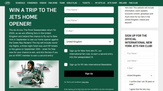 3-Night Trip For Two To A New York Jets Game